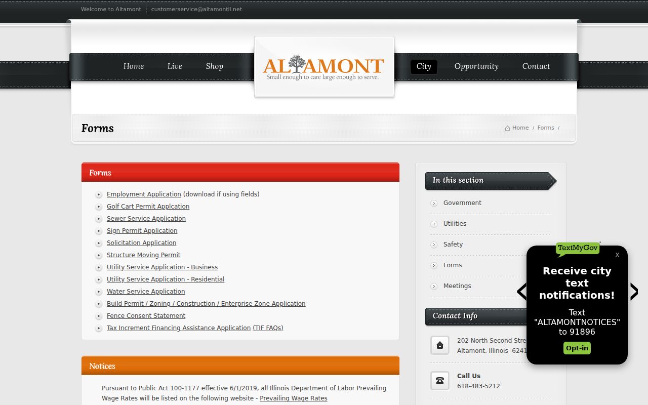 Altamont criminal records forms gateway