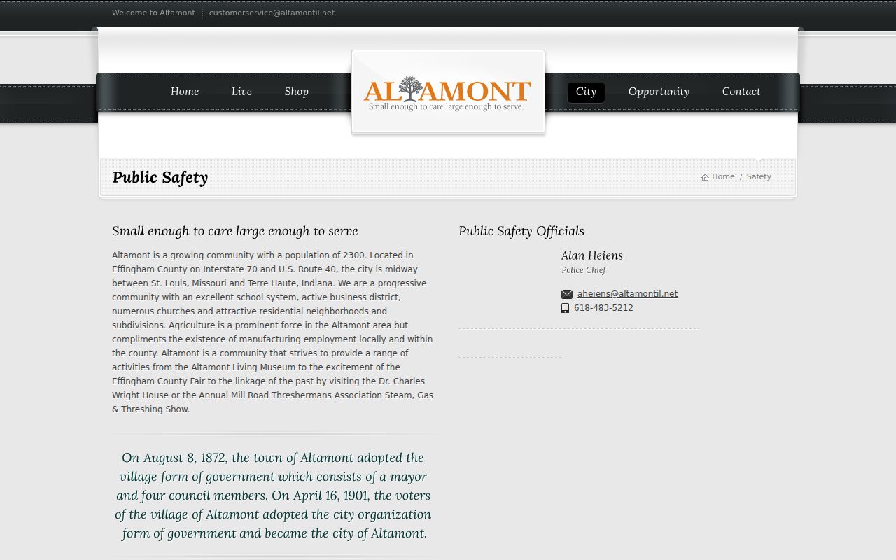 Altamont criminal history police contact page