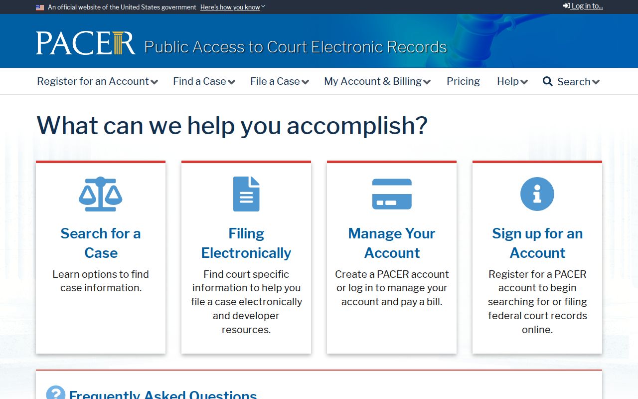 Federal court docket search compared with Effingham County registry records