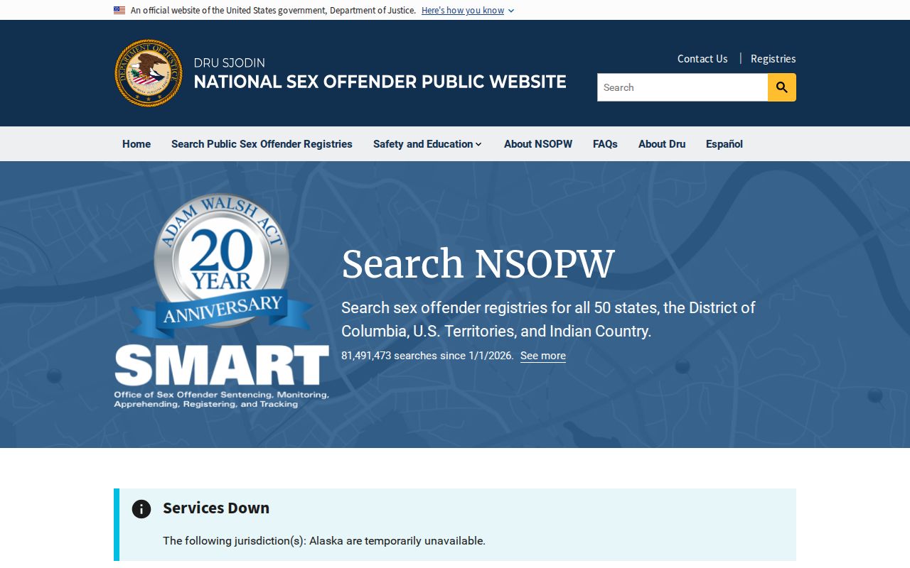 Effingham County sex offender check through the national NSOPW search
