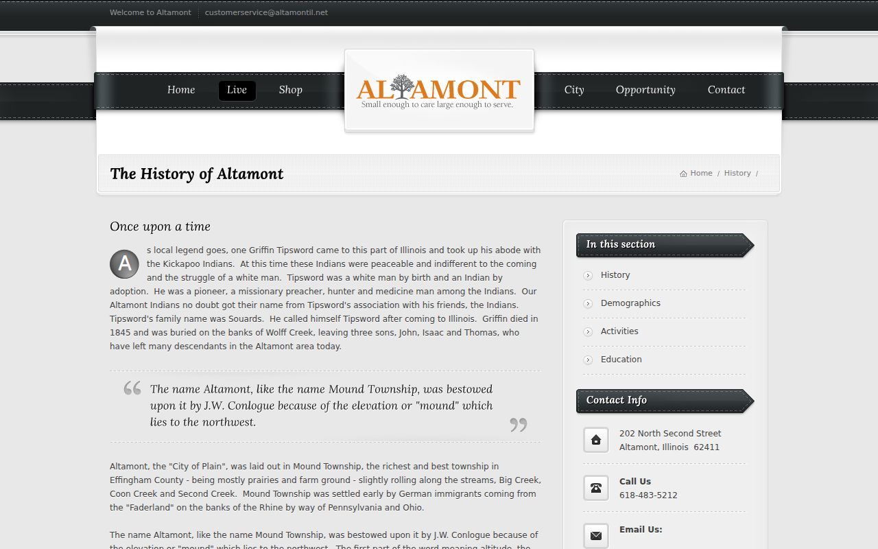 Altamont history source for local criminal record geography